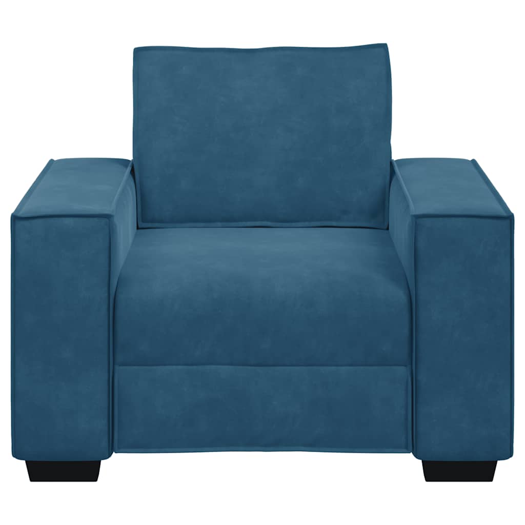 Poltrona 60 cm veludo azul