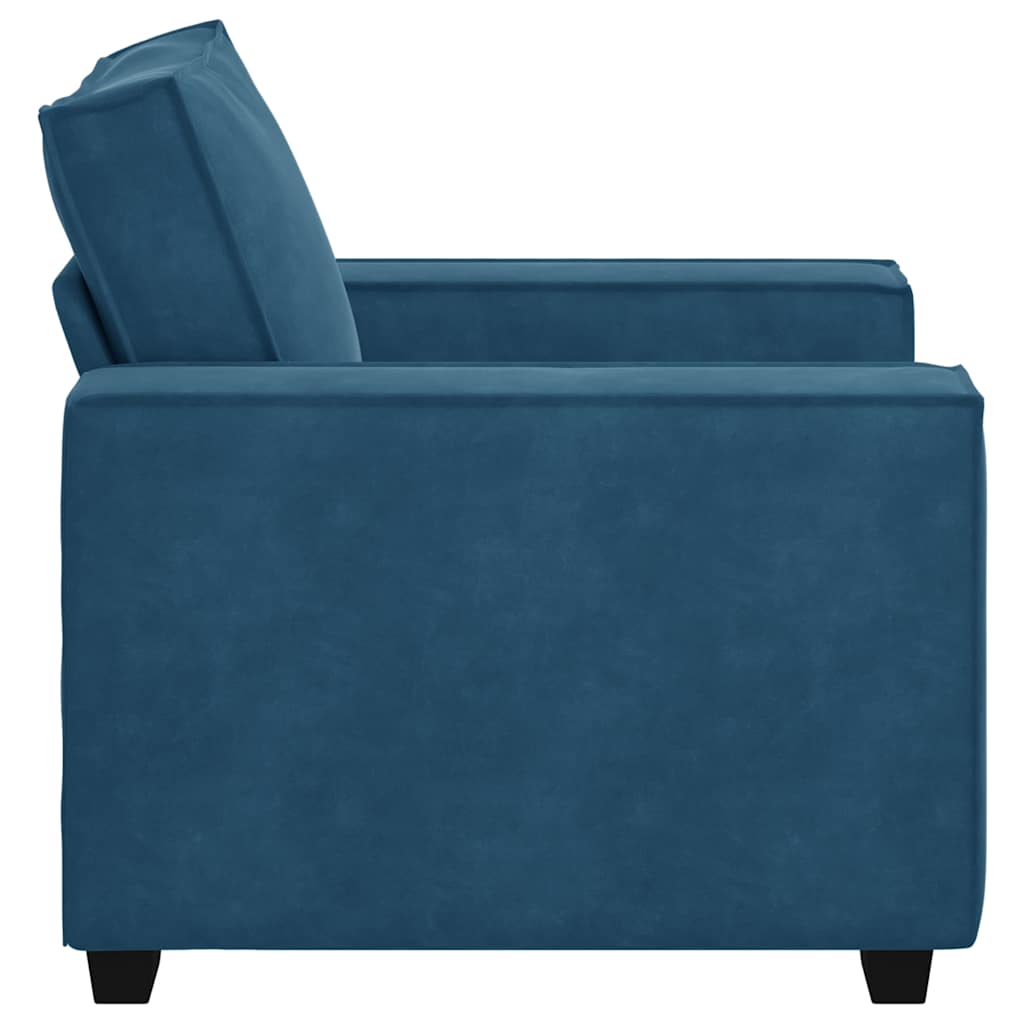 Poltrona 60 cm veludo azul