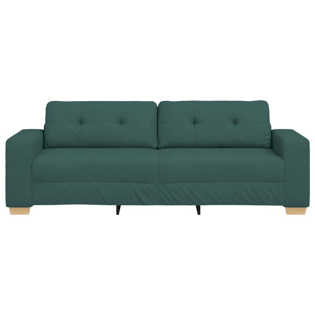 Sofá de dois lugares com almofada Verde-escuro tecido