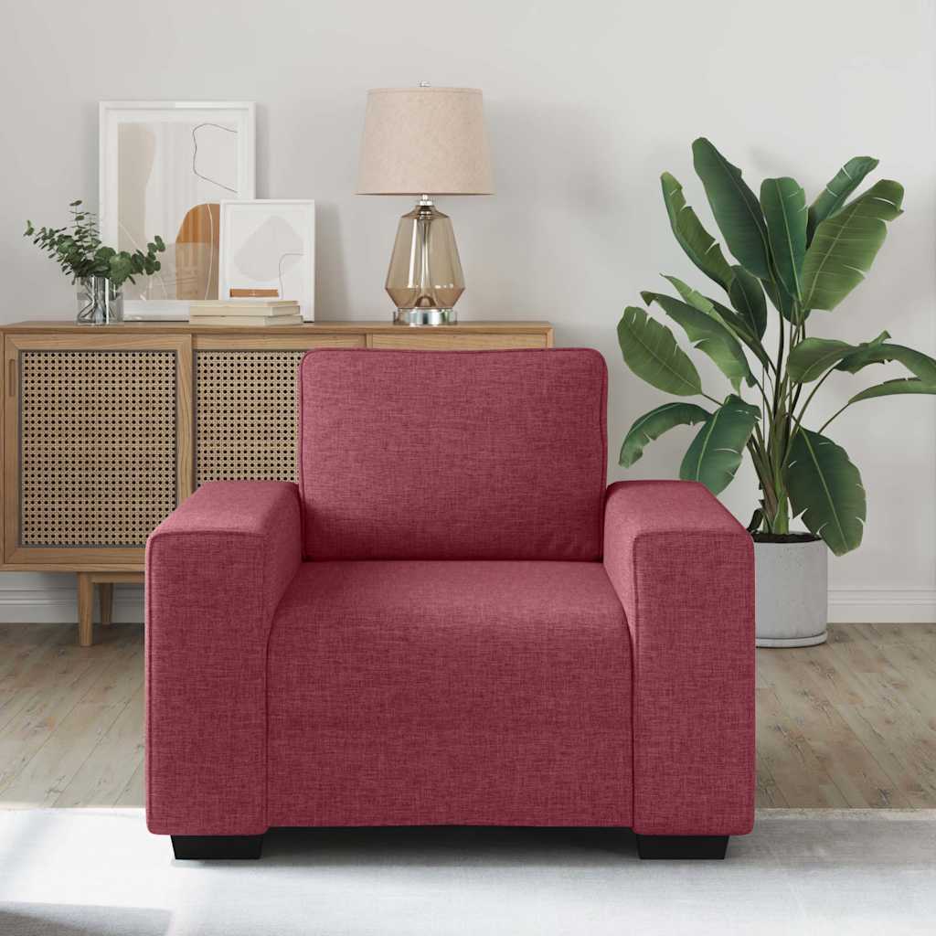 Poltrona 60 cm tecido vermelho tinto