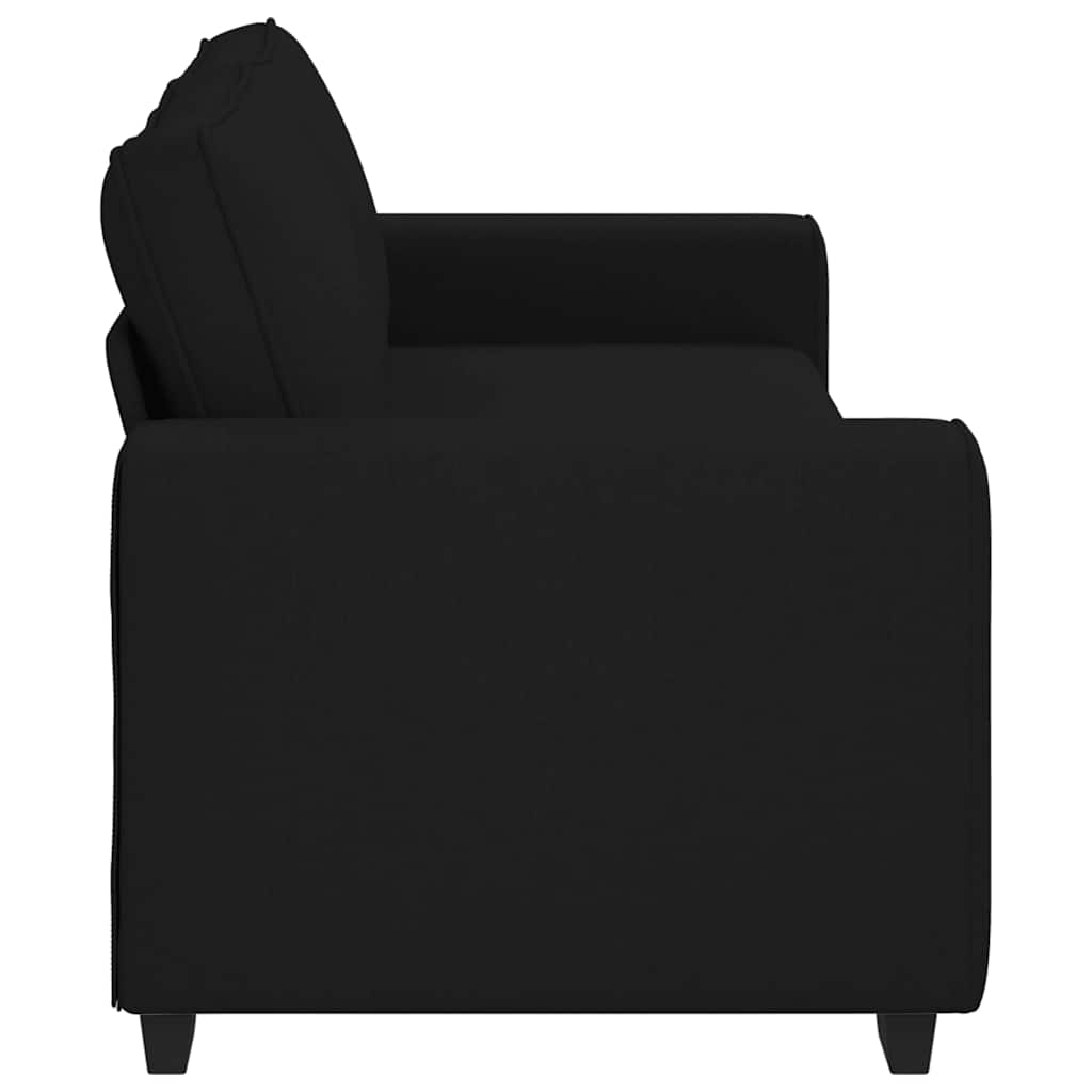 Sofá de 3 lugares tecido 180 cm preto
