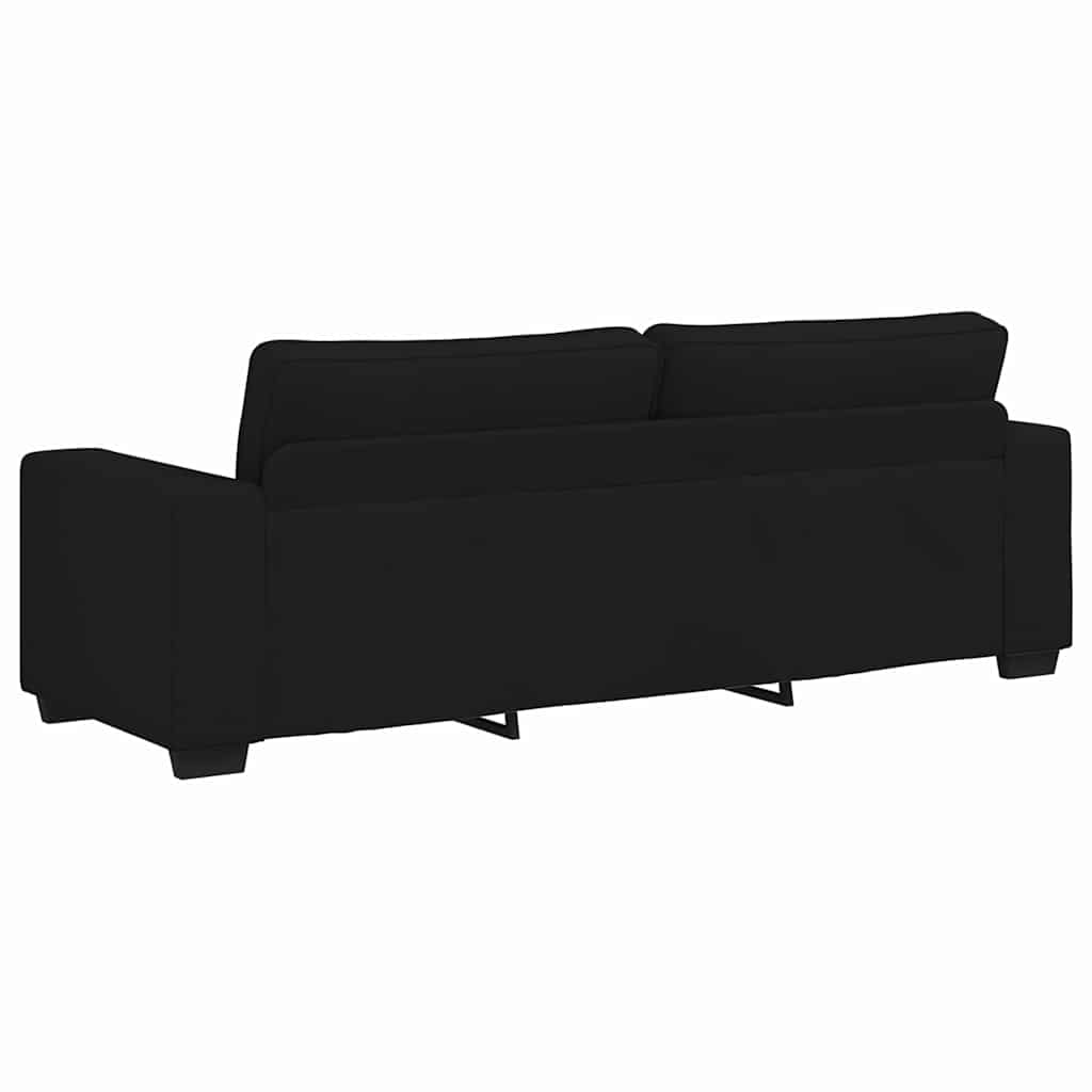 Sofá de 3 lugares tecido 180 cm preto