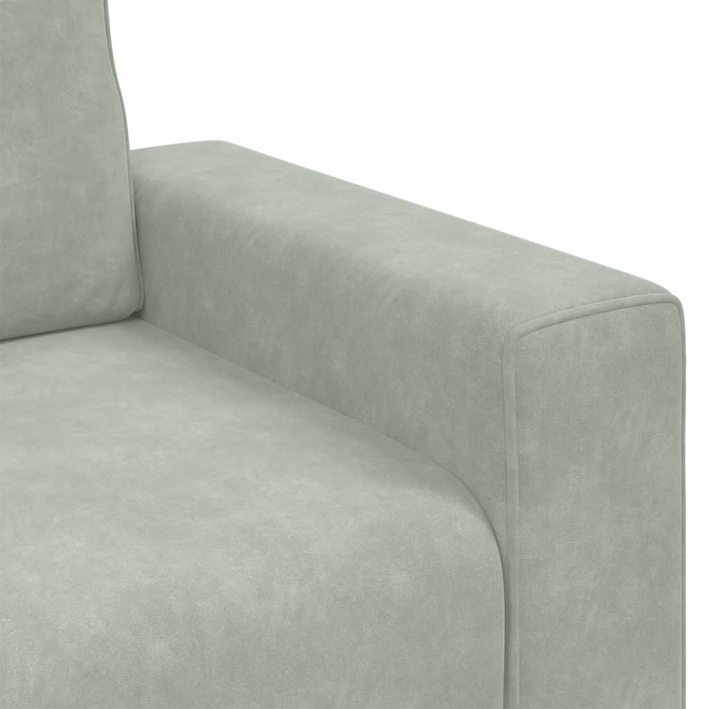 Poltrona 60 cm veludo cinzento-claro