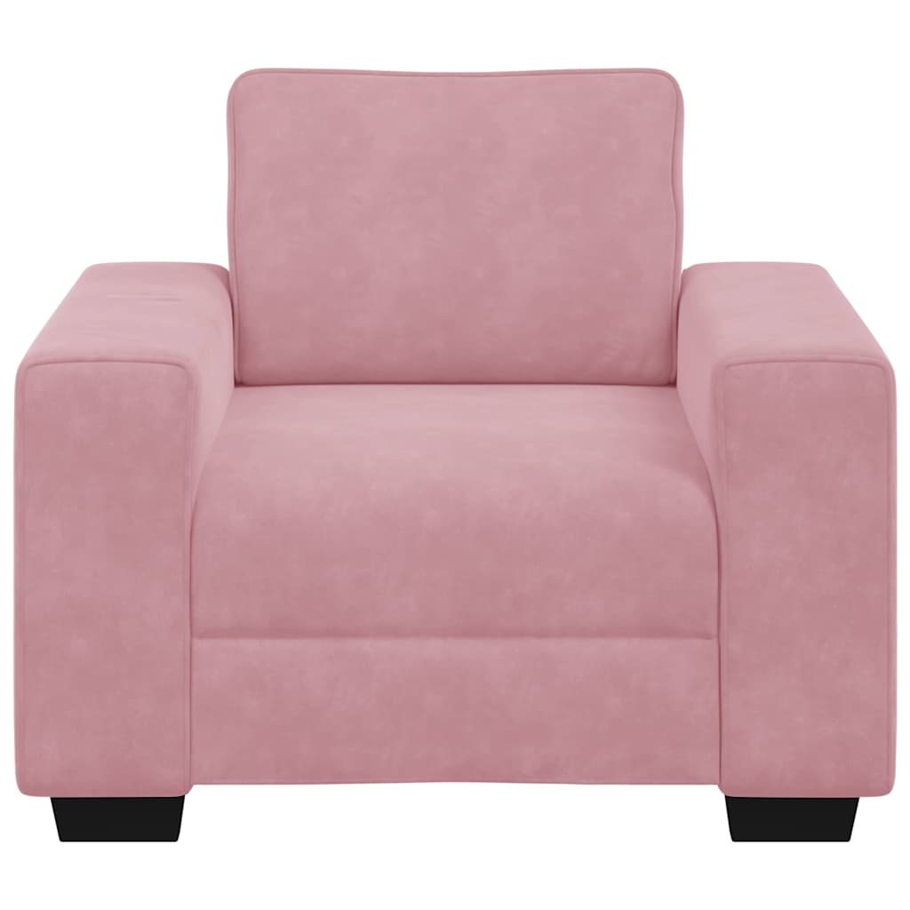 Poltrona 60 cm veludo rosa
