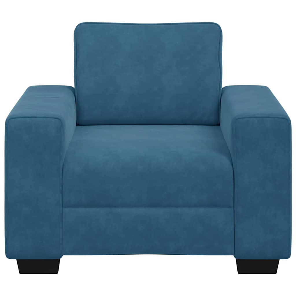 Poltrona 60 cm veludo azul