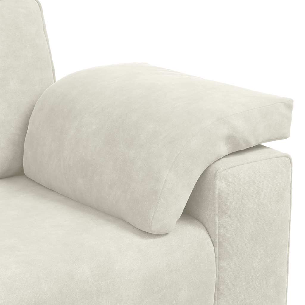 Sofá-luvas 140 cm veludo creme