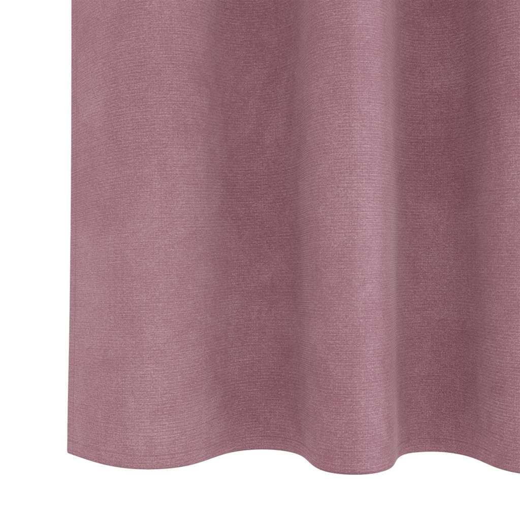 Cortinas com cortinas 2 pcs Rosa Escuro 140 x 260 cm Veludo