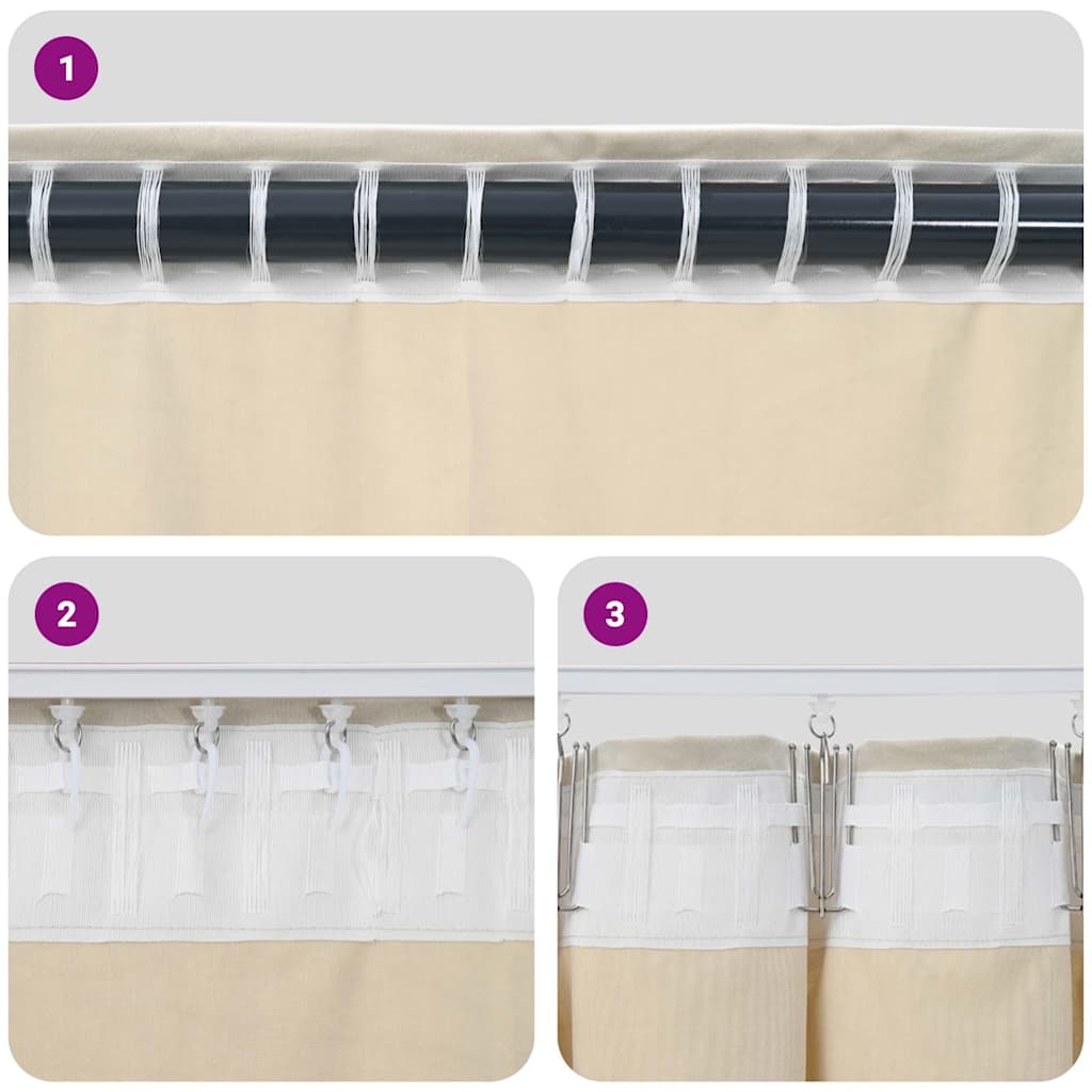 Cortinas com cortinas 2 pcs Rosa Escuro 140 x 260 cm Veludo