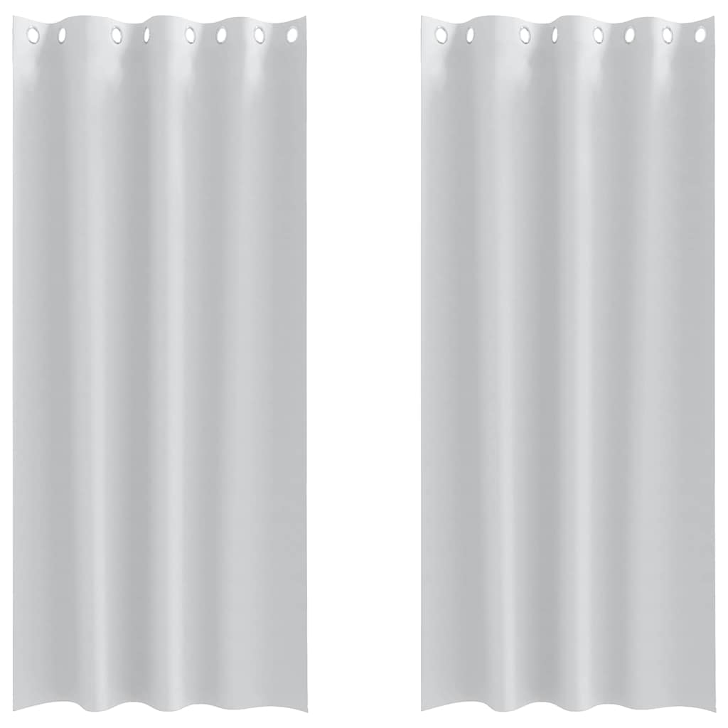 Cortinas Blackout com Argolas 2 pcs Cinza Claro 260 x 140 cm