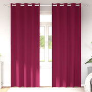 Cortinas Blackout com Argolas 2 pcs Vinho Vermelho 260 x 140 cm