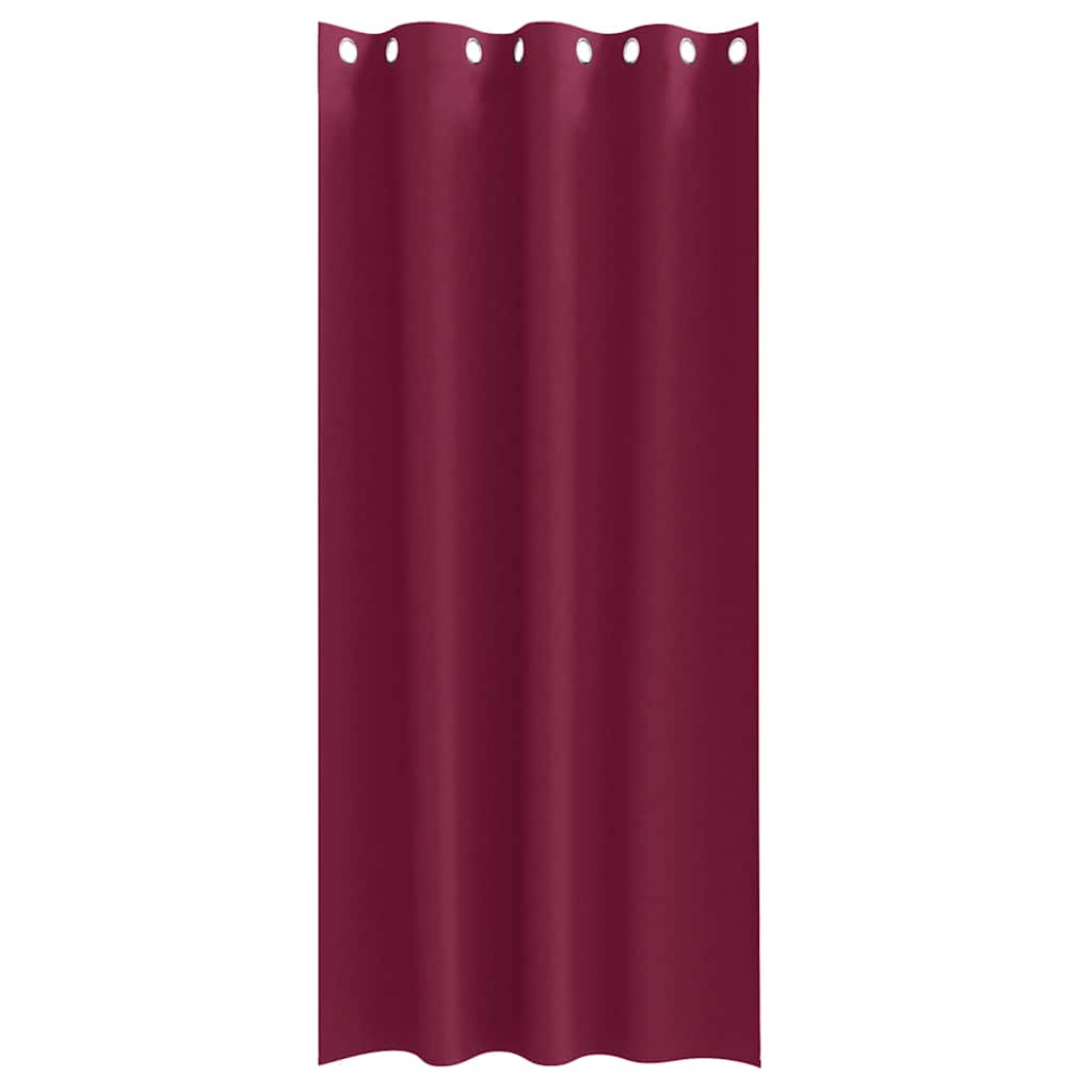 Cortinas Blackout com Argolas 2 pcs Vinho Vermelho 260 x 140 cm