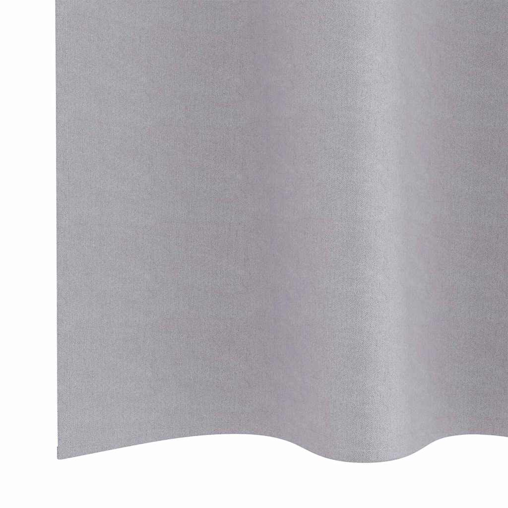 Cortinas Blackout com Argolas 2 pcs Cinza Metálico 245 x 140 cm
