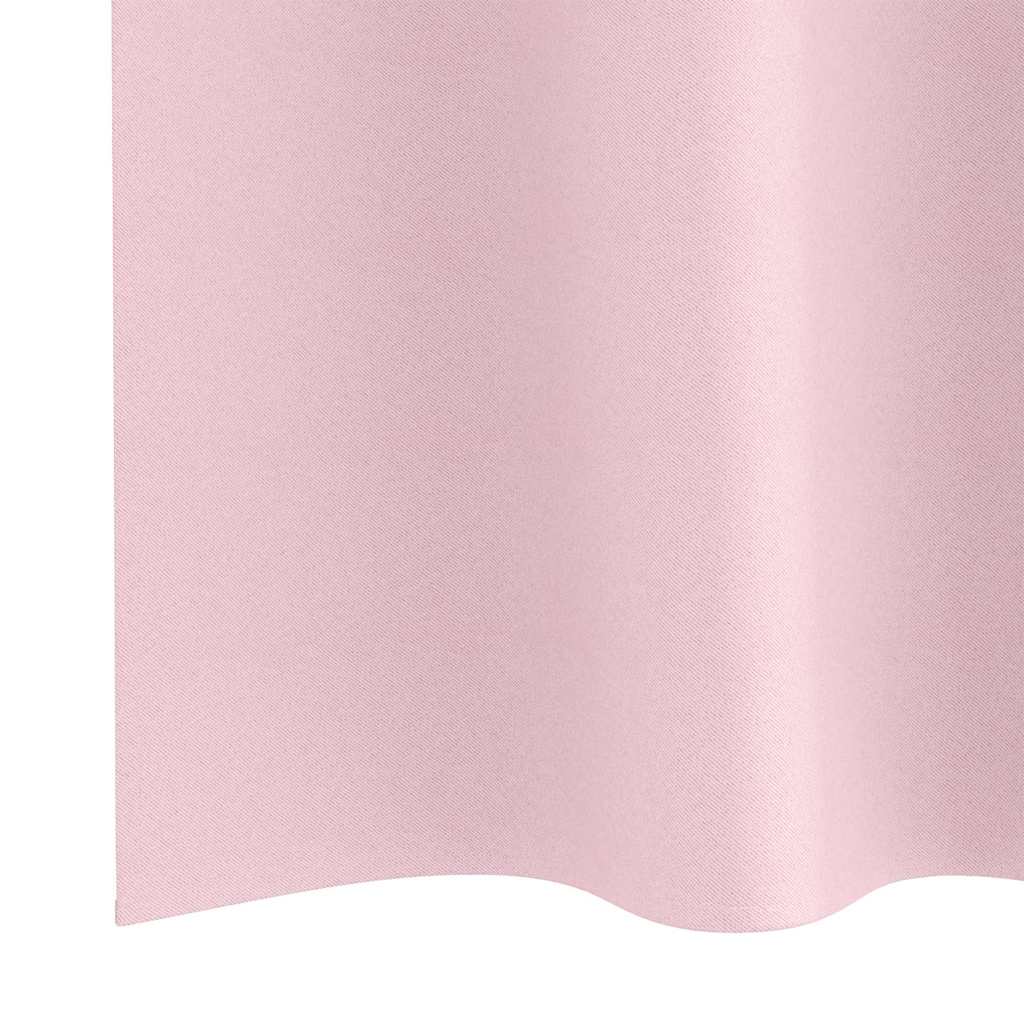 Cortinas Blackout com Argolas Rosa bebé Poliéster