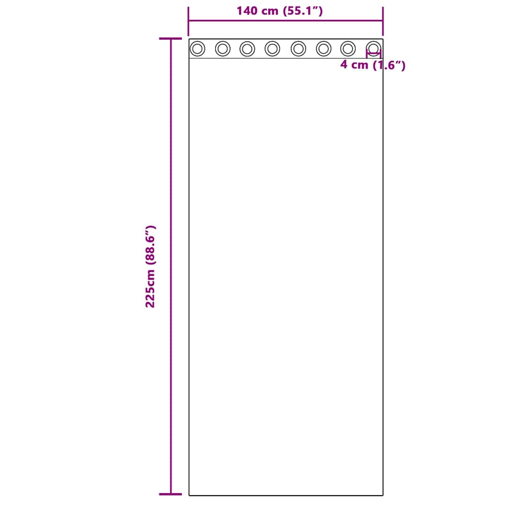 Cortinas Blackout com Argolas Rosa bebé Poliéster