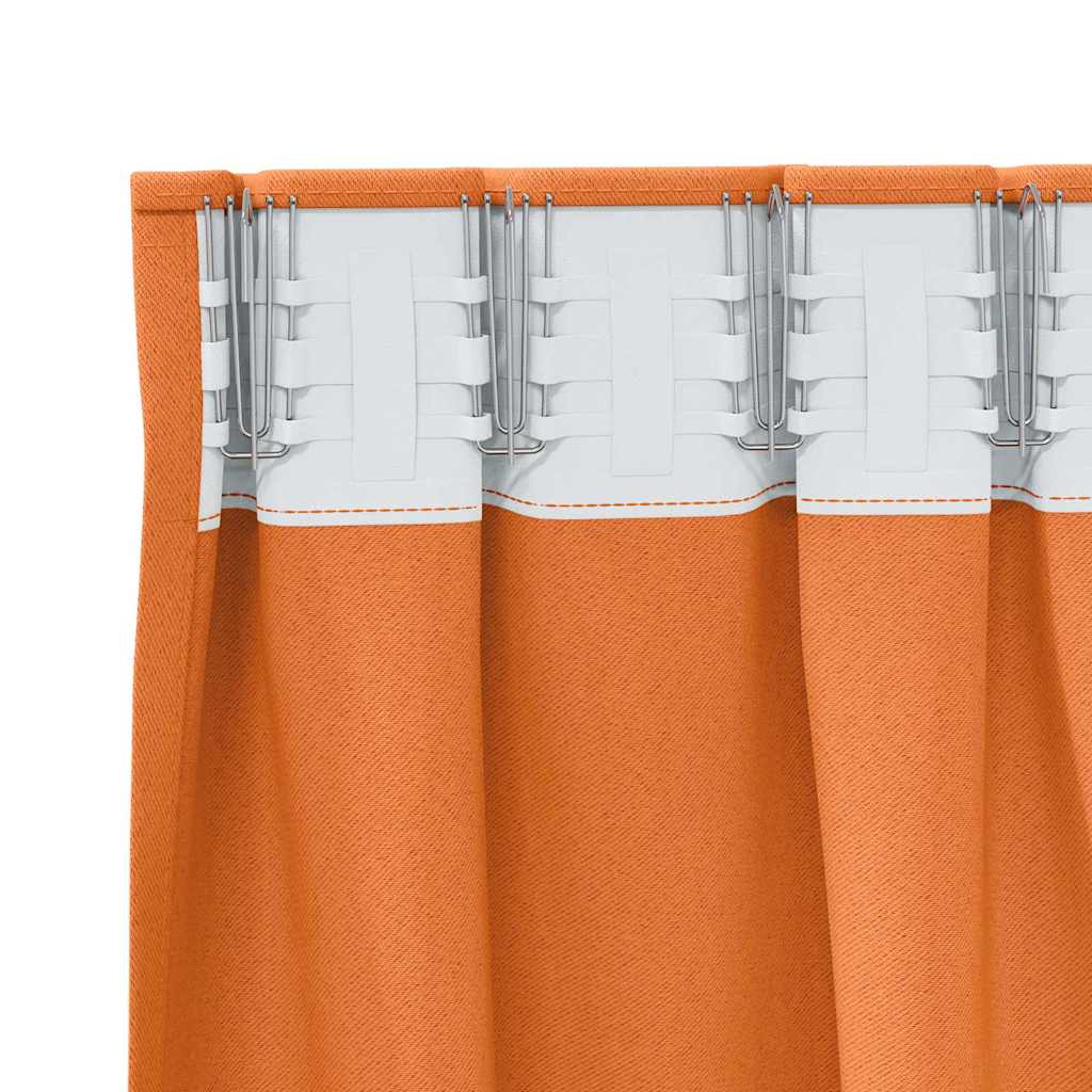 Cortinas Blackout com Argolas 2 pcs Laranja Brilhante