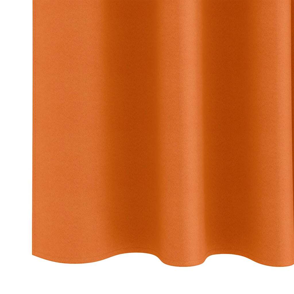 Cortinas Blackout com Argolas 2 pcs Laranja Brilhante