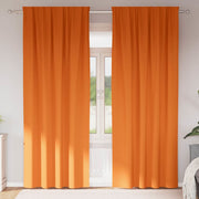 Cortinas Blackout com Argolas 2 pcs Laranja Brilhante