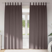 Cortinas Blackout com Argolas 2 pcs Marrom Escuro 225 x 140 cm
