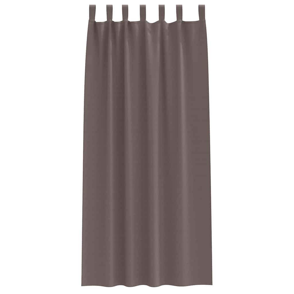 Cortinas Blackout com Argolas 2 pcs Marrom Escuro 225 x 140 cm