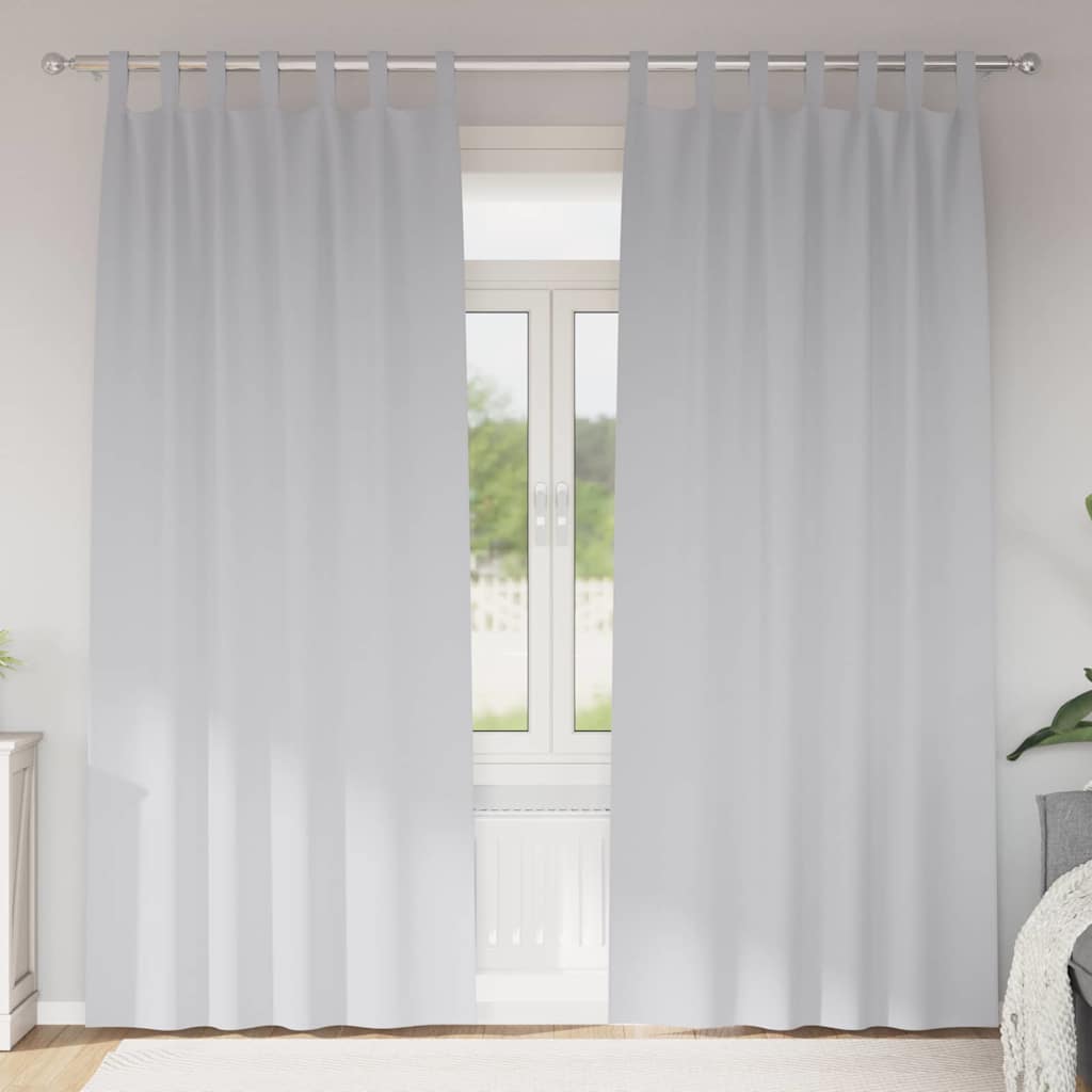 Cortinas Blackout com Argolas 2 pcs Cinza Claro 225 x 140 cm