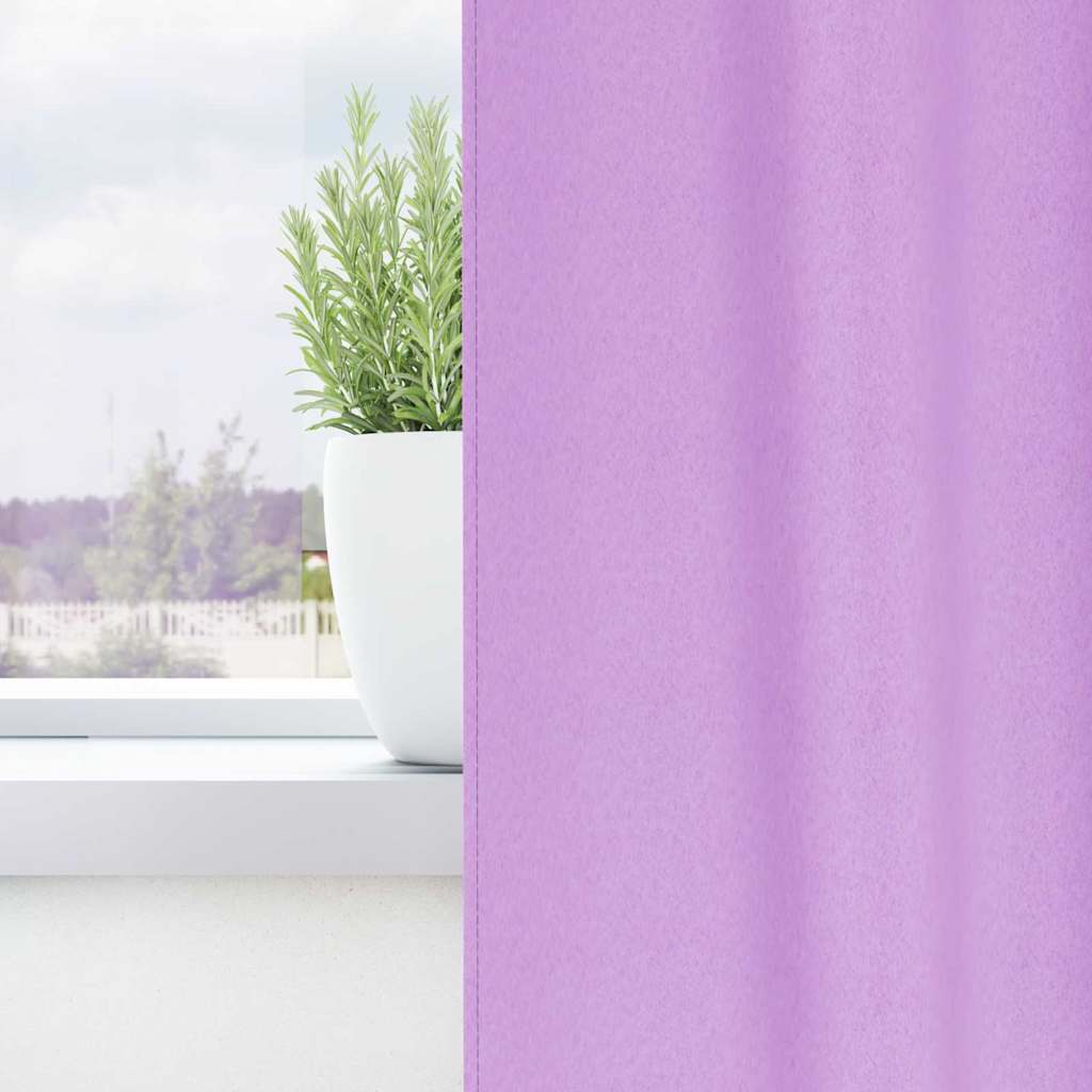 Cortinas Blackout com Argolas 2 pcs Roxo 225 x 140 cm Poliéster