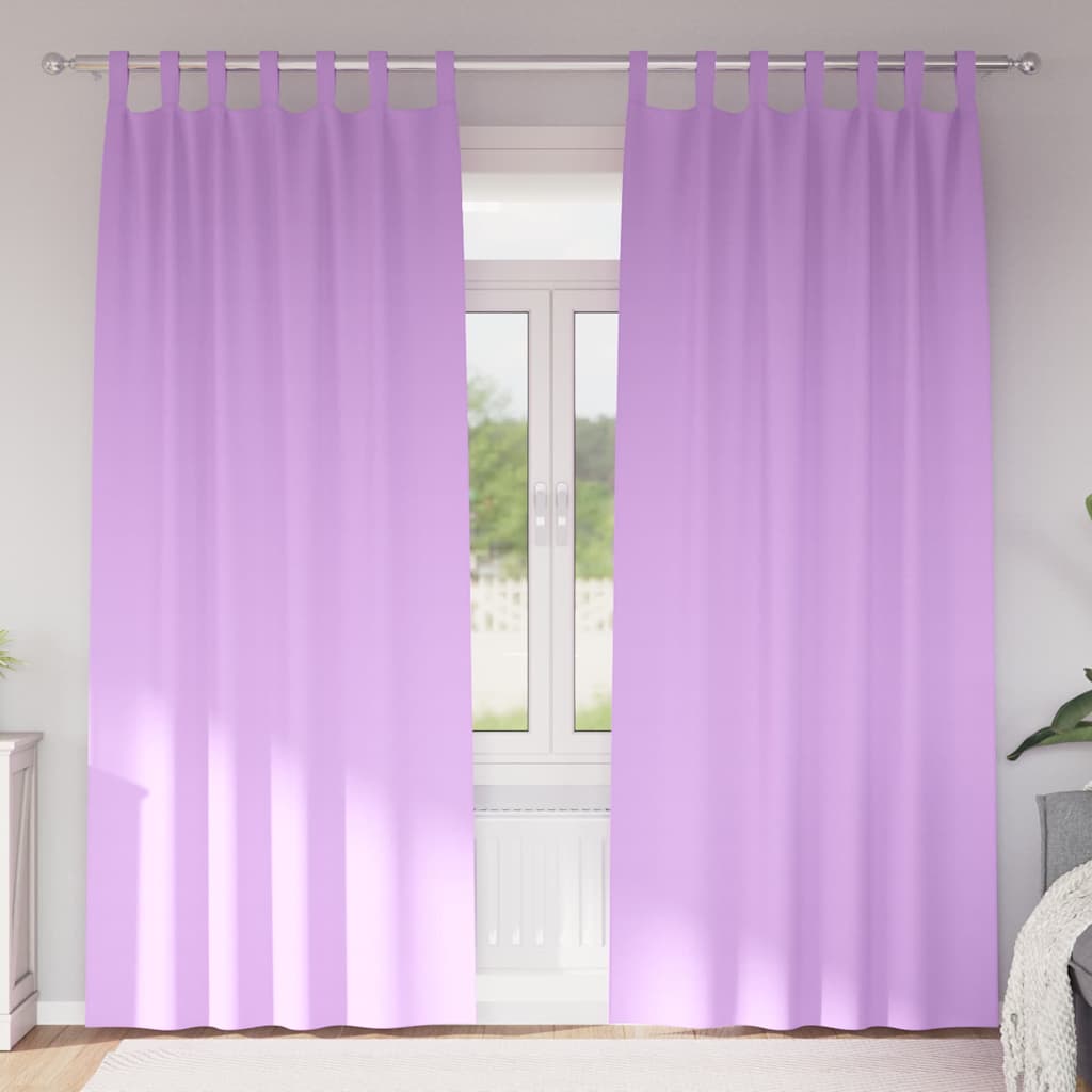 Cortinas Blackout com Argolas 2 pcs Roxo 225 x 140 cm Poliéster
