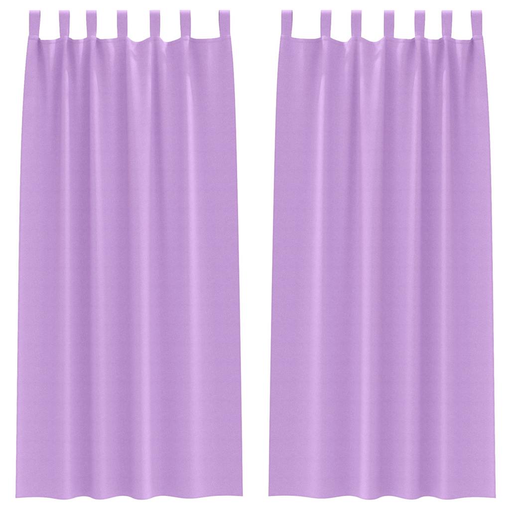 Cortinas Blackout com Argolas 2 pcs Roxo 225 x 140 cm Poliéster