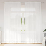 Cortina de Renda com cortinas Branco 150x220cm Poliéster