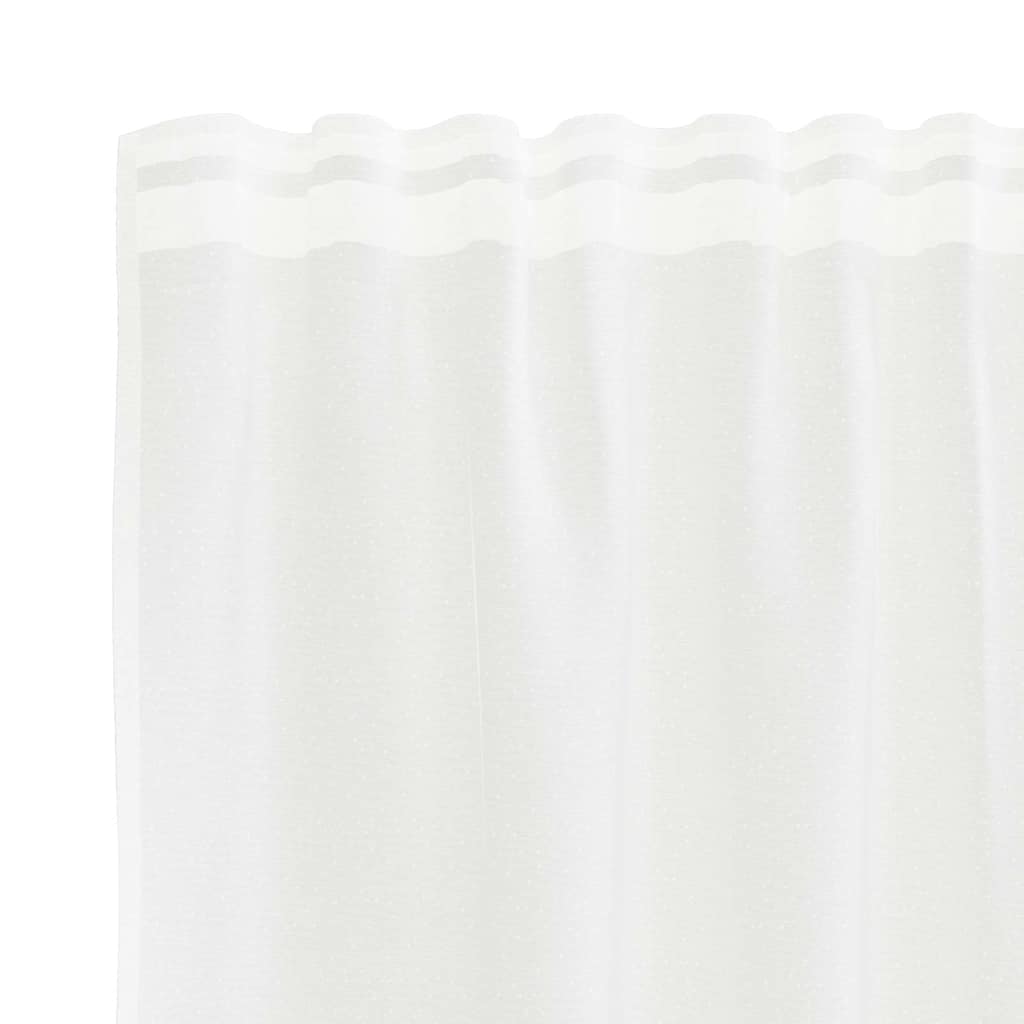 Cortina de Renda com cortinas Branco 100 x 500 cm Poliéster