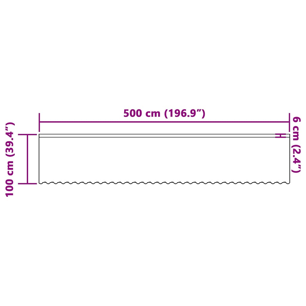 Cortina de Renda com cortinas Branco 100 x 500 cm Poliéster