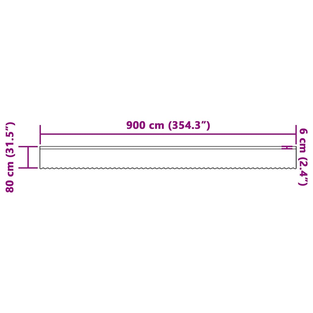 Cortina de Renda com cortinas Branco 80 x 900 cm Poliéster