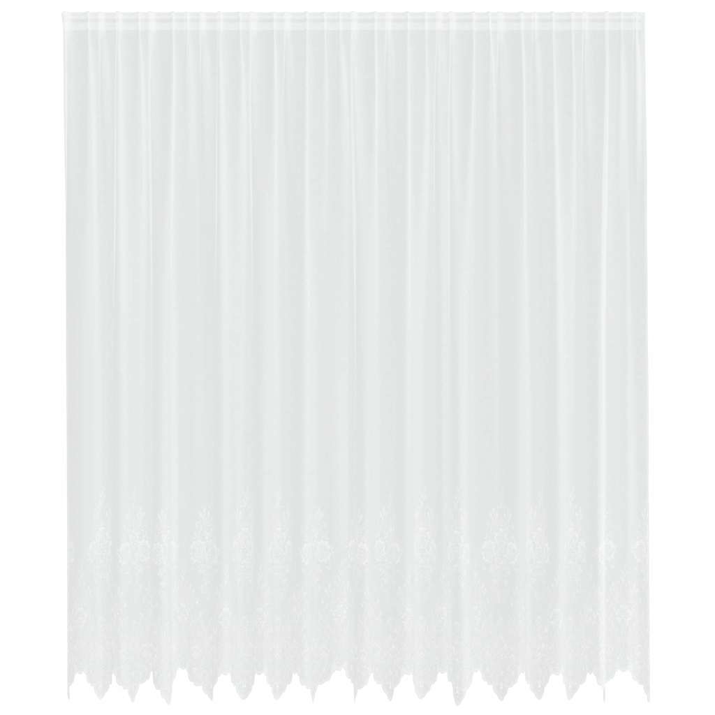 Cortina de Renda com cortinas Branco 500x100cm Poliéster