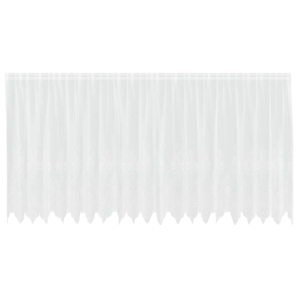 Cortina de Renda com cortinas Branco 500x100cm Poliéster