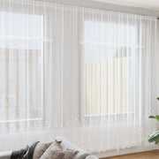 Cortina de Renda com cortinas Branco 900x260cm Poliéster