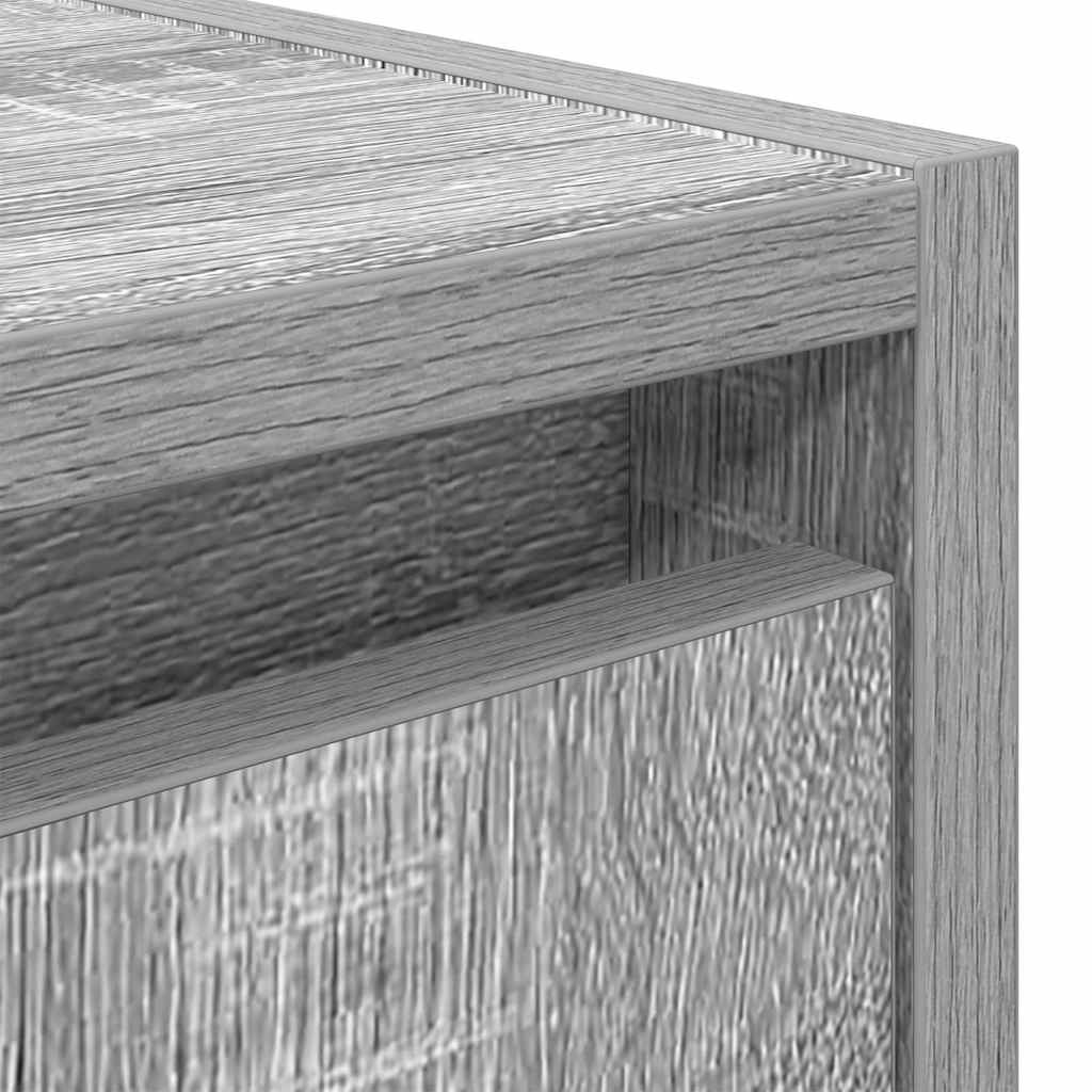 Mesa de cabeceira de parede 38x34x40 cm cinzento sonoma