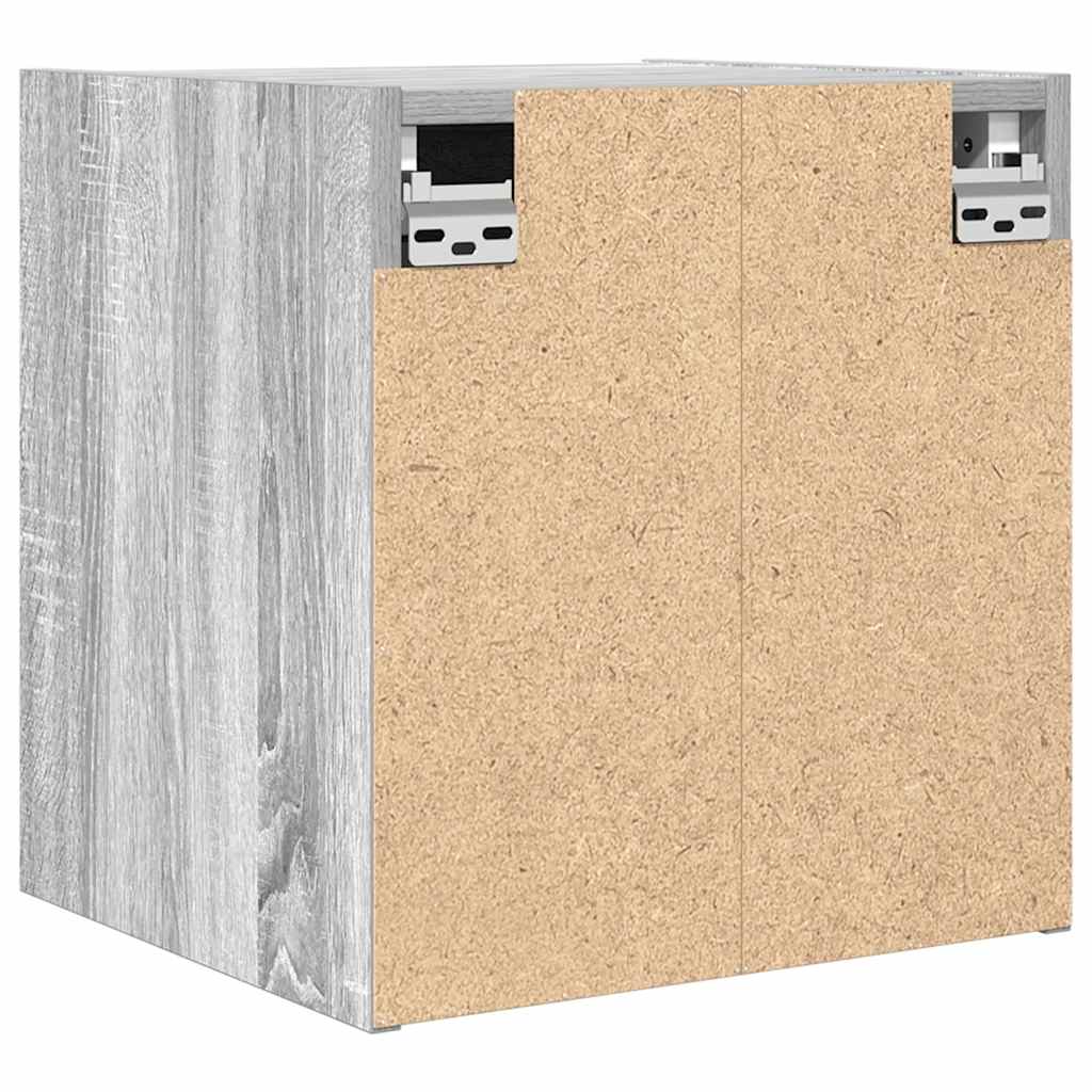 Mesas de cabeceira de parede 2 pcs 38x34x40 cm cinzento sonoma