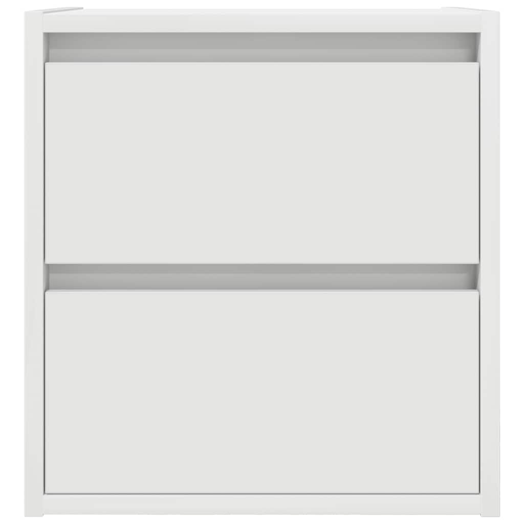 Mesas de cabeceira de parede 2 pcs 38x34x40cm branco