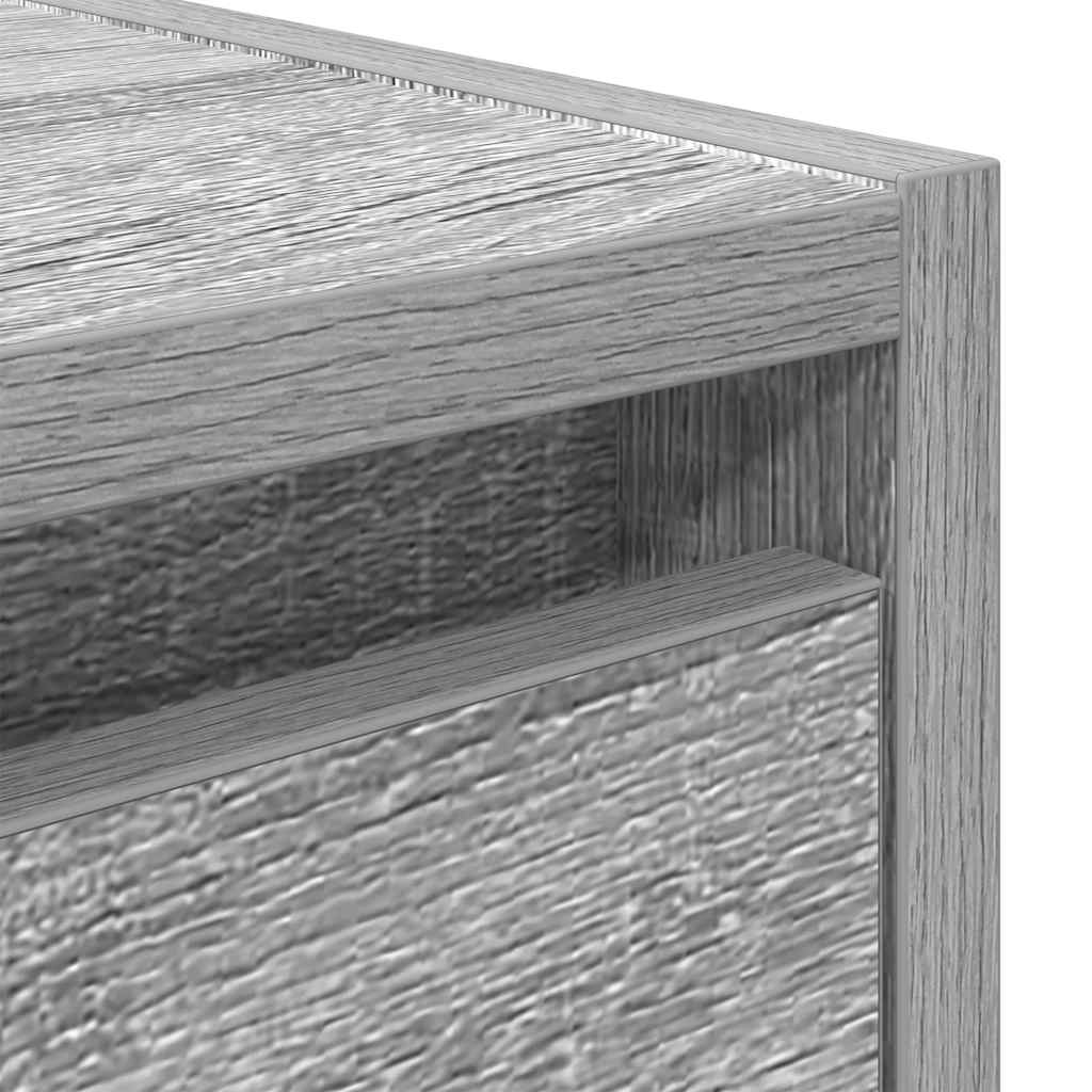 Mesas de cabeceira de parede 2 pcs 38x34x40 cm cinzento sonoma