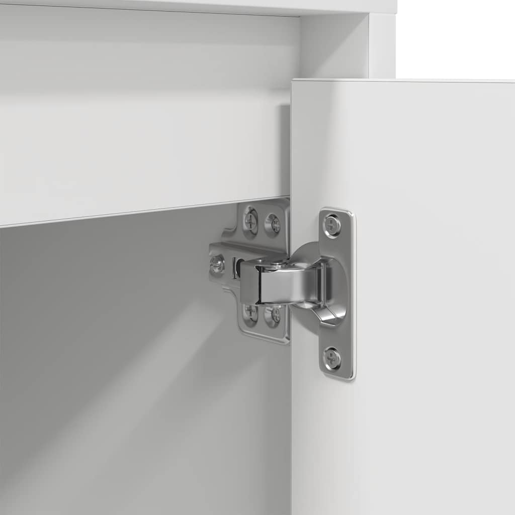 Armário de cabeceira com luzes LED branco 38x34x50 cm