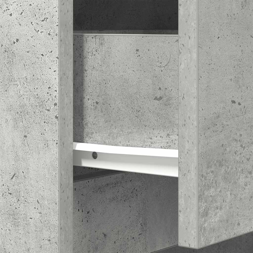 Mesa cabeceira 39x35x125 cm derivados de madeira cinza cimento