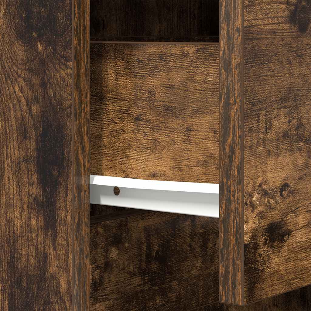 Mesa de cabeceira 39x35x125cm derivados madeira carvalho fumado