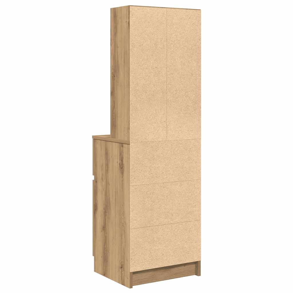 Mesa cabeceira 39x35x125cm derivados madeira carvalho artesanal