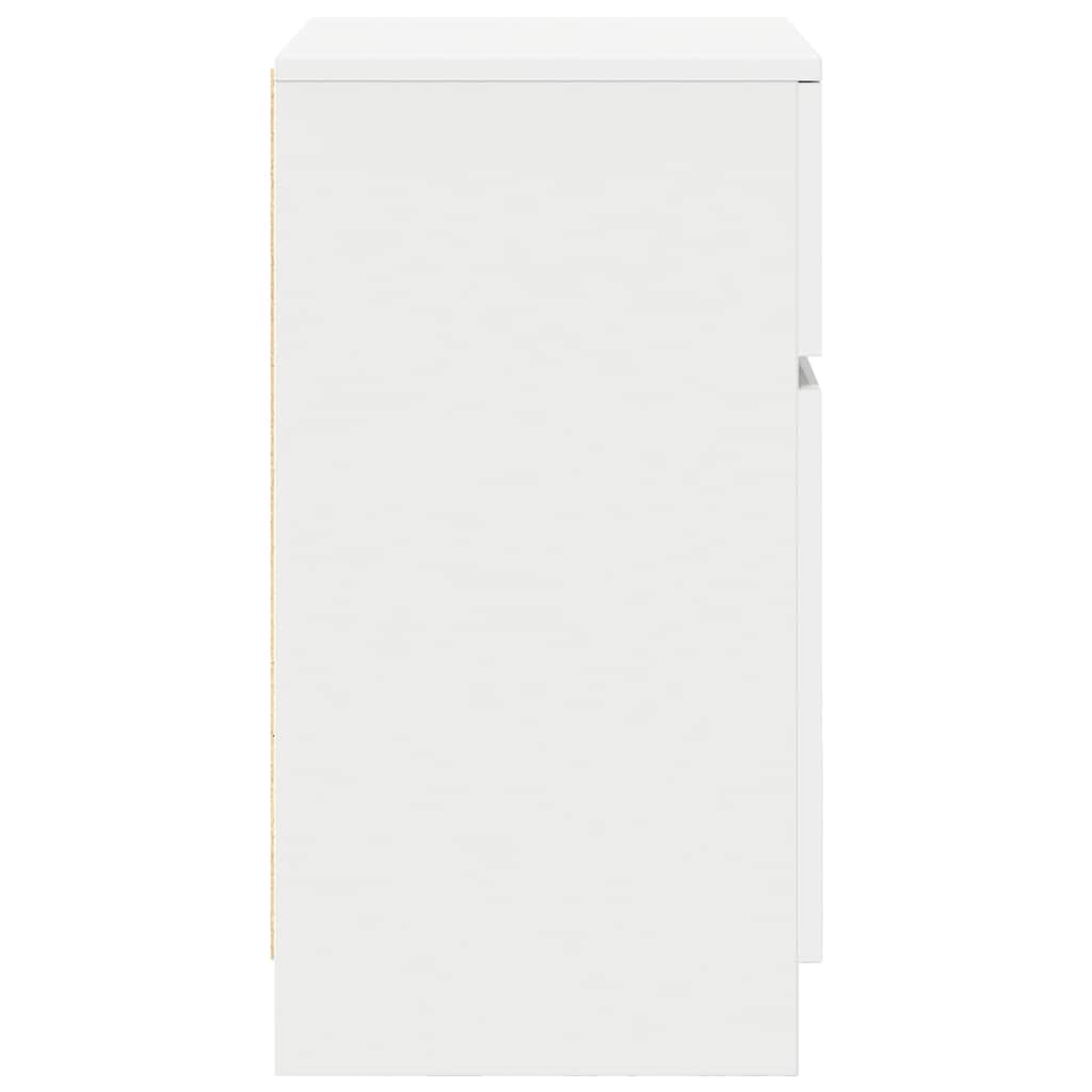 Mesas de cabeceira 2 pcs 39x35x65cm derivados de madeira branco