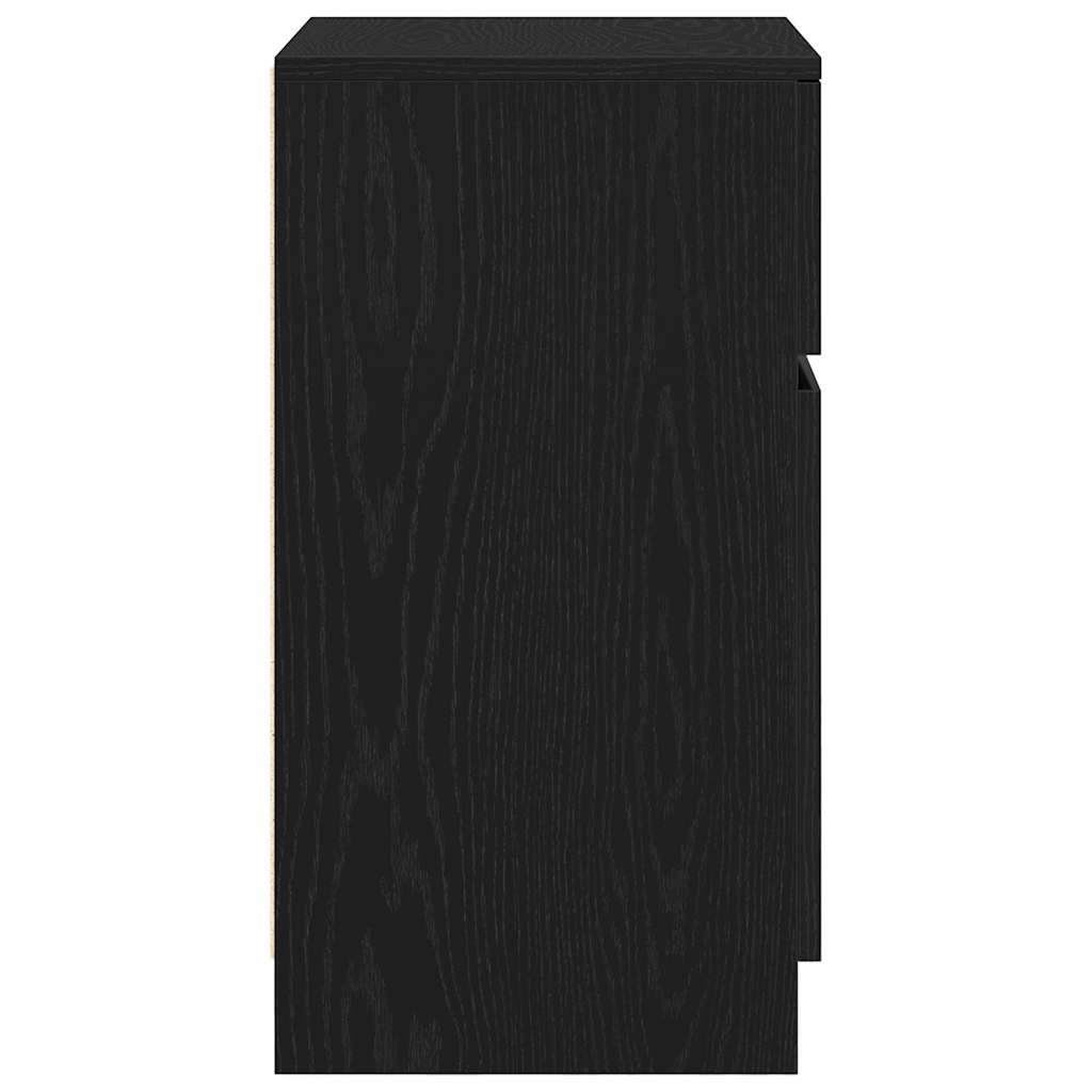 Mesa de cabeceira 39x35x65 cm derivados de madeira preto