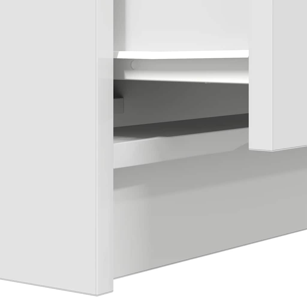 Mesa de cabeceira com 2 gavetas 38x34x80 cm branco