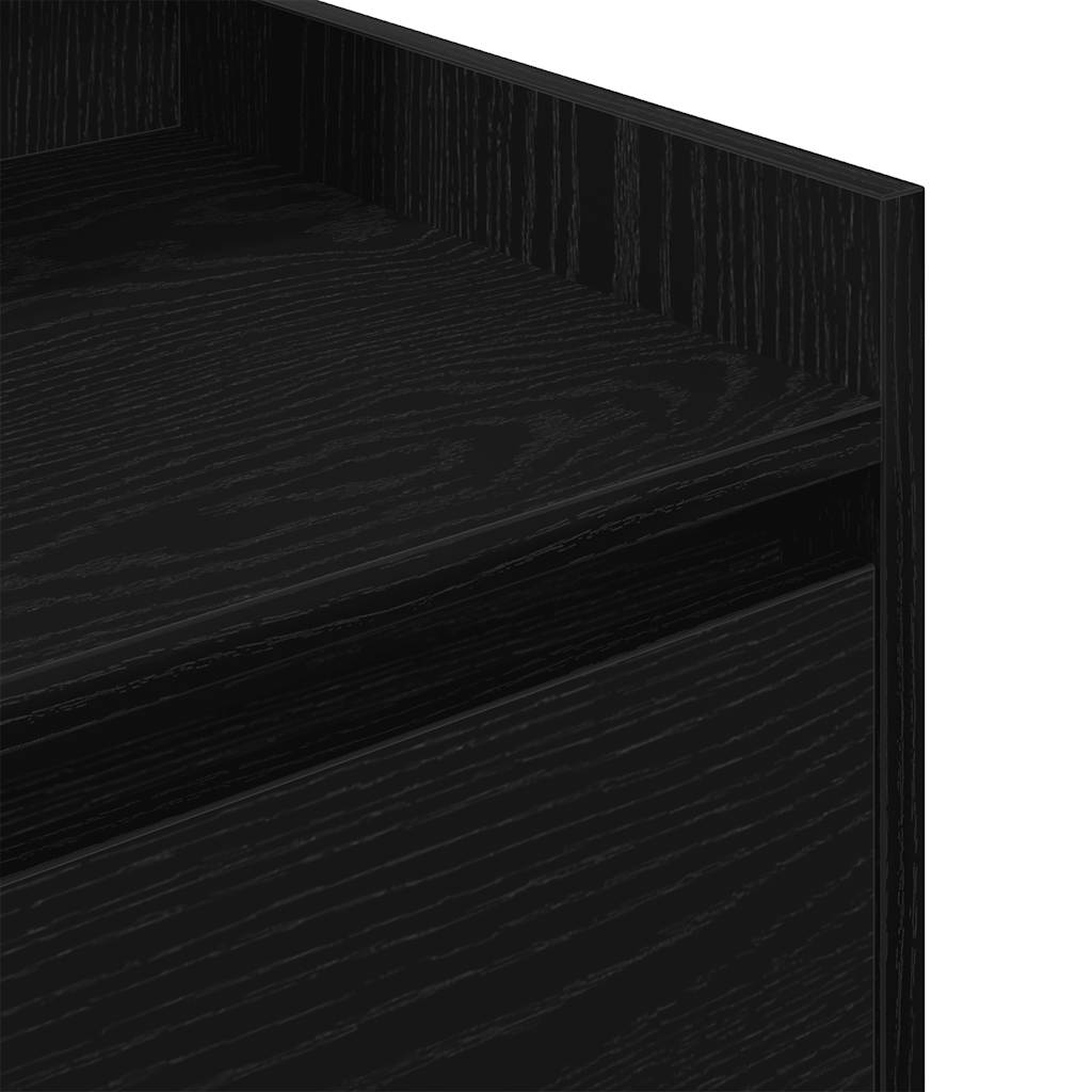 Mesas de cabeceira com 2 gavetas 2 pcs 38x34x80 cm preto