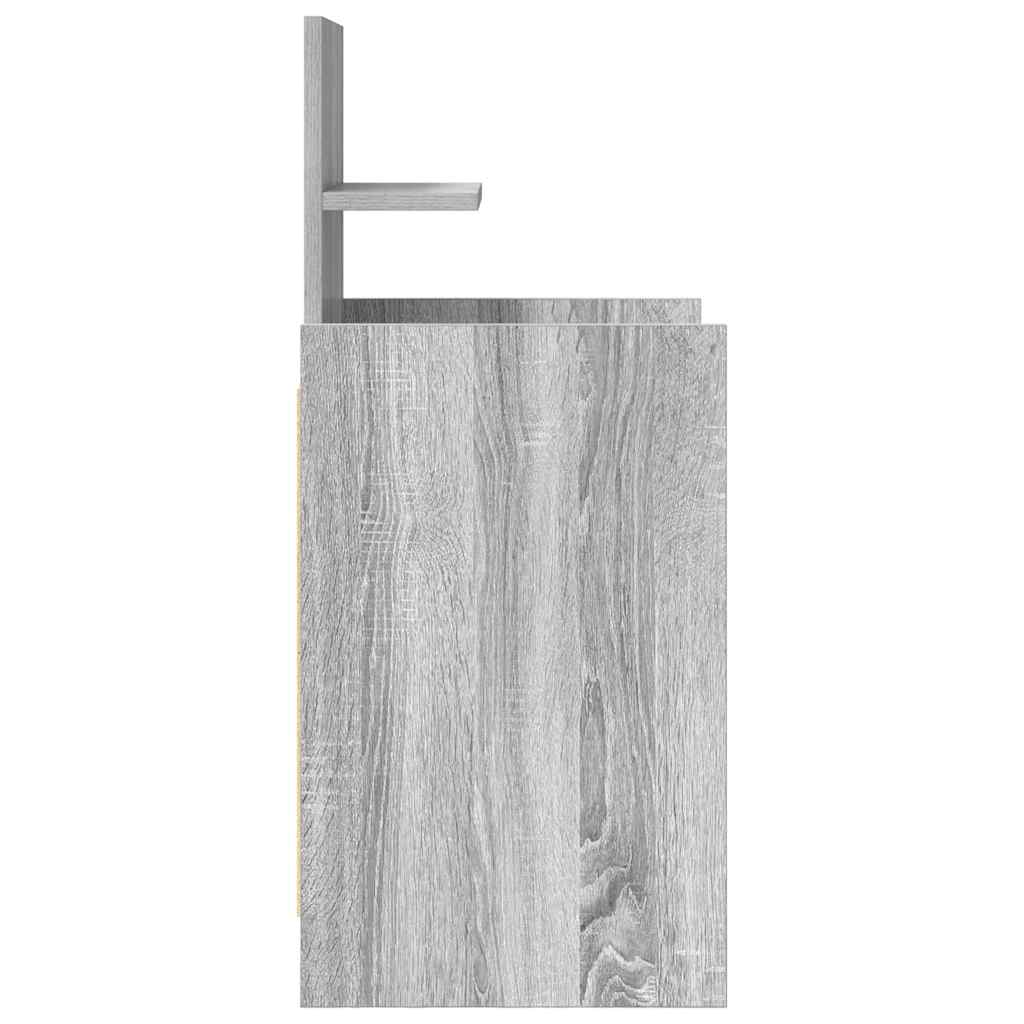 Mesas de cabeceira c/ 2 gavetas 2pcs 38x34x80cm sonoma cinzento