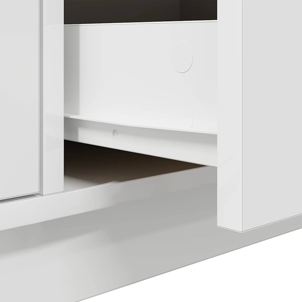 Móvel de TV com luzes LED 100x41x50 cm branco
