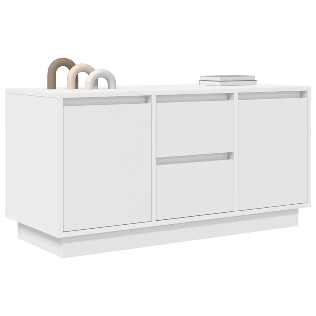 Móvel de TV com luzes LED 100x41x50 cm branco