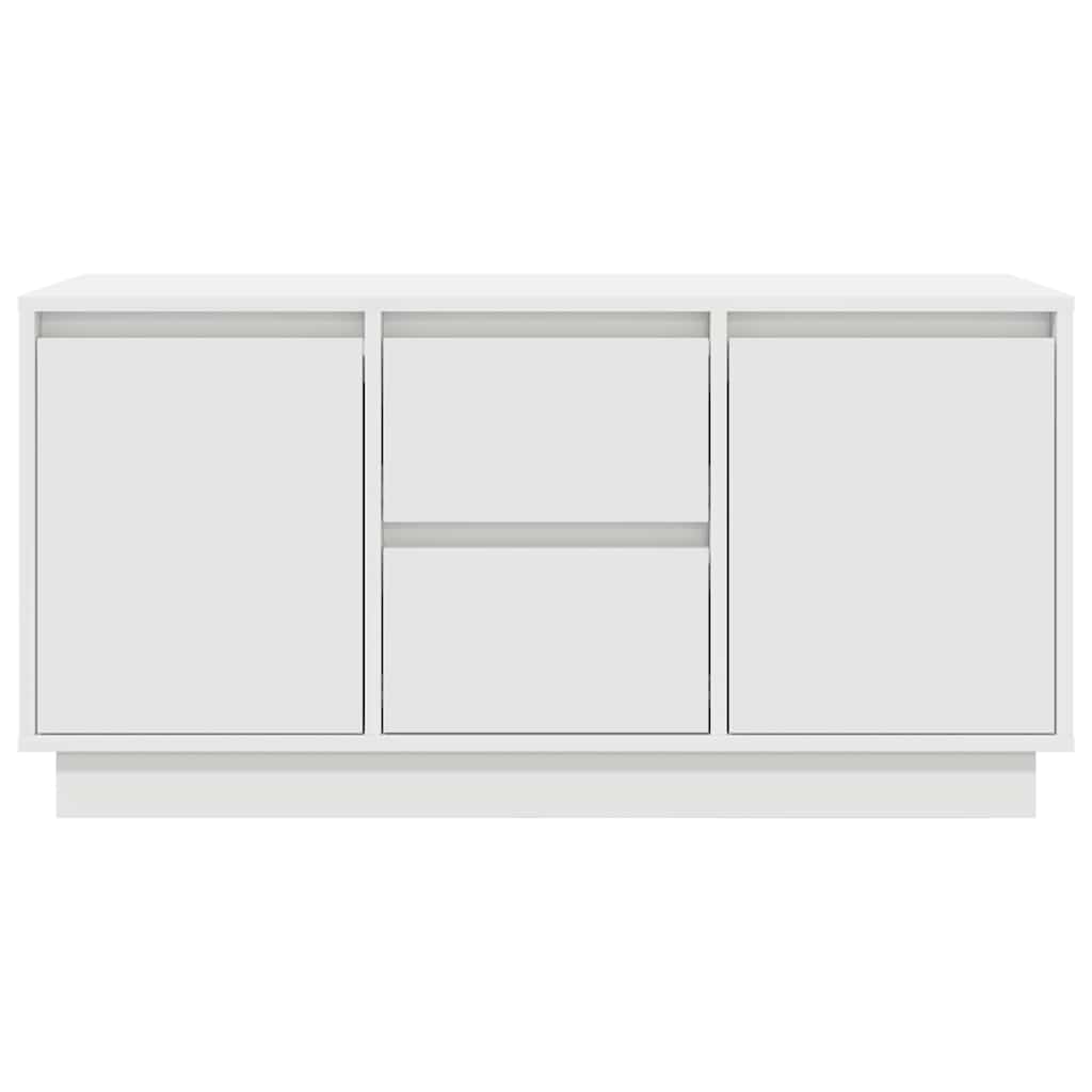 Móvel de TV com luzes LED 100x41x50 cm branco